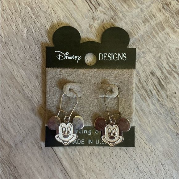 NWT Sterling Silver Disney Mickey Mouse Dangle Earrings